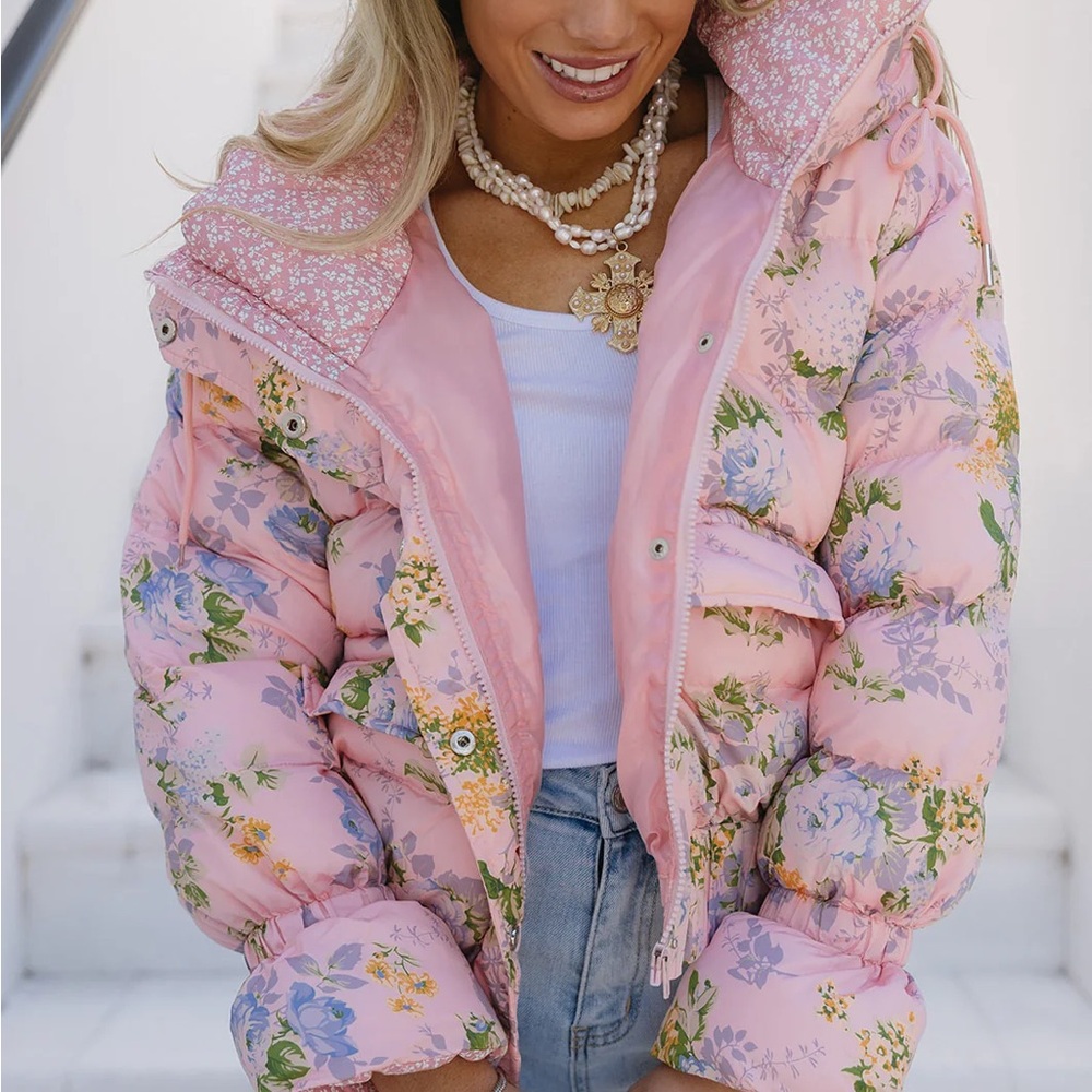 Floral Puffer Jacket